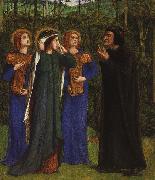 Dante Gabriel Rossetti The Meeting of Dante and Beatrice in Paradise oil painting artist